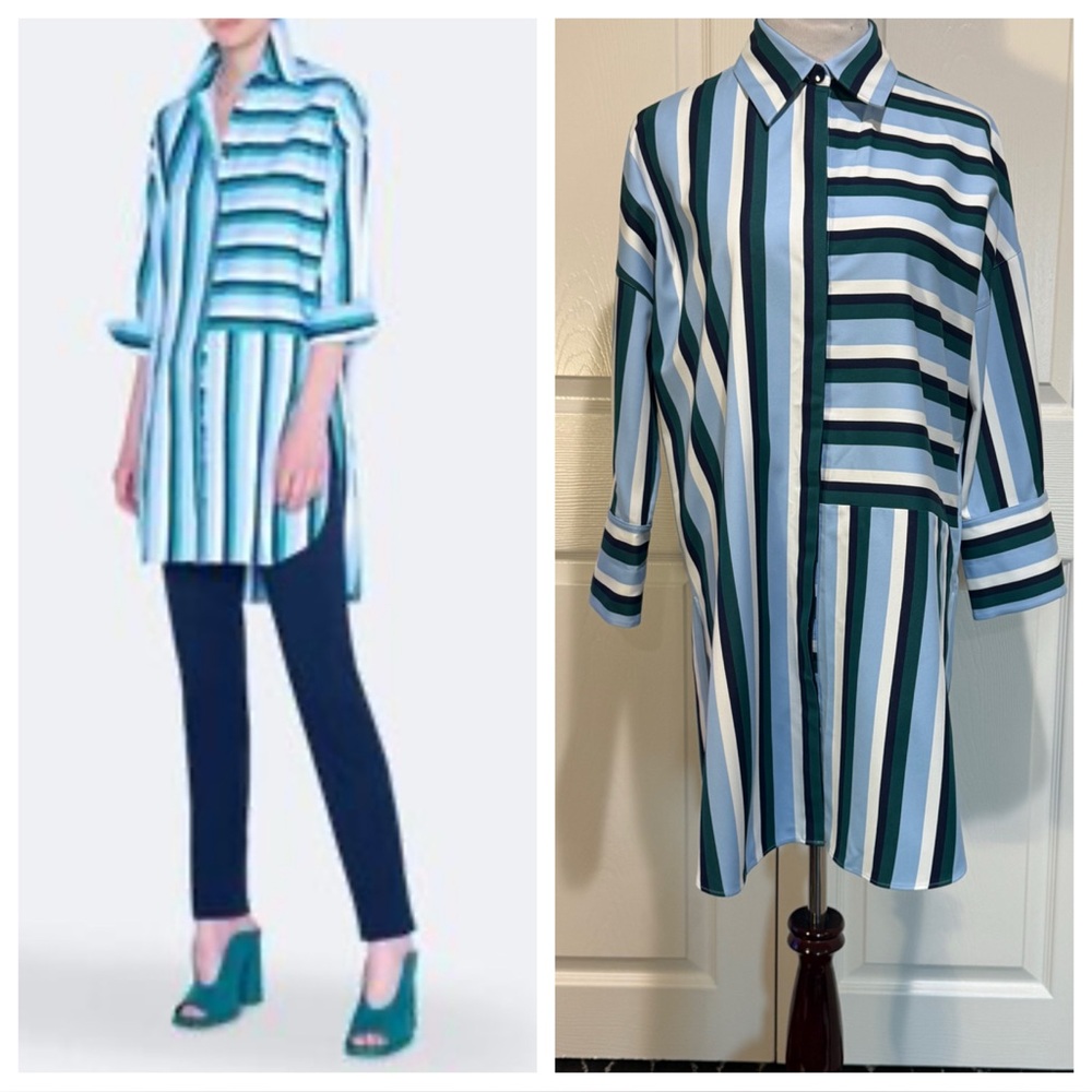 Akris Punto Striped Mini Dress